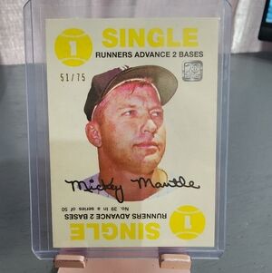 Topps Baseball Card with Blue and White Design